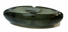 Mid Century Modern The Hyde Park  b  Monogram Solid Glass W  Brass Ashtray Mcm