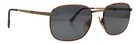 Vintage L amy Foxhound Brown Gold Square Metal Sunglasses France W  New Lenses 