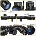 Cvlife 4-16x44 Rifle Scope Red green Illuminated With Sunshade   20mm Ring Mount