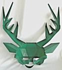      Jagermeister Green Antler Stag Mask Elastic Strap Promotional Swag Party     