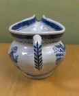 Antique 19th Century Chinese Export Blue   White Canton Porcelain Cream Pitcher