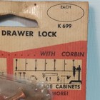 Vintage Solid Brass Corbin Cabinet Door Or Drawer Lock With Key Sealed