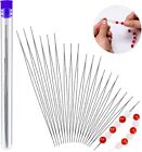 18 Pcs Beading Needles Set  6 Sizes Big Eye Seed Beads Needles For Jewelry Makin