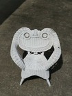 Vintage White Wicker Rattan Over Bamboo Child Chair Shabby Chic Mcm