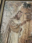 Rare Framed Cross Stitch    christ At Hearts Door    Large Warner Sallman Religious