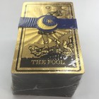 Gold Foil Tarot Cards Deck The Fool Black Sealed New 78 Card Set