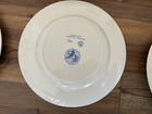 Vintage Wedgwood Amherst College Blue 12 Dinner Plates Complete Set C1955