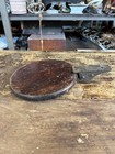 Antique 1920s Cast Iron Telephone Stool Seat Bar Stool Industrial Flip Base