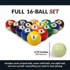 Hathaway Regulation Pool Balls Billiard Set Of 16 - Standard Pool Table Accessor