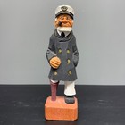 Vintage 8    Hand Carved   Painted Wooden Folk Art Sea Sailor Ship Captain peg Leg