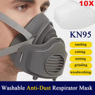 Pro Face Cover Respirator Dust Mask With Replaceable Filters Reusable Facepiece