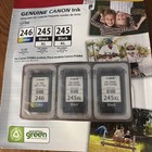 Genuine Canon Pg-245xl Cl-246 3 Pack Printer Ink Cartridges Black   Tri-color