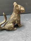 Authentic West African Benin Bronze Leopard Sculpture - Royal Art From Nigeria