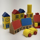 Lot Of Vintage German Erzgebirge other Wooden Village Pieces