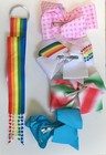 Jojo Siwa Large Hair Bows  Lot Of 4  Includes Bow Handler