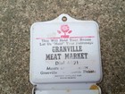 ---vtg Granville Meat Market North Dakota Wall Mount Advertising Broom Holder