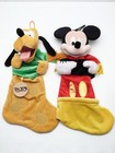 Disney Parks Pluto   Mickey Mouse Christmas Stocking 20  Excellent Condition