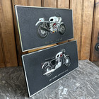 Vtg 80 s Triumph Trident Slippery Sam   1967 Bonneville Motorcycle Plaque Signs