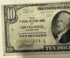 1929 Trinary  10 National Currency The Federal Reserve Bank Of San Francisco 