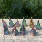 10pcs Natural Rainbow Aura Titanium Bismuth Specimen Crystal Stone Cluster Reiki
