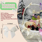 Mini Satin Ribbon Gift Bows For Crafts small White Pre Tied Ribbon Adhesive Bow