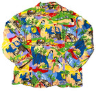 Vintage Women   s Colorful Tropical Art Print Jacket Xl Ultimate Design Abstract