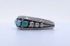 Native American Navajo Turquoise Cuff Bracelet Sterling Silver 925