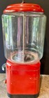 Vintage Oak Acorn Gumball Machine   Round Glass Globe   With Key   Five Cents