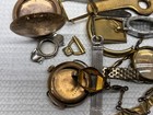 Large Lot Of Vintage Gold Filled Watch Cases Jewelry Chains Scrap 192g