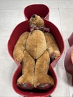 Fao Schwarz Vintage Graduated Teddy Bear Trio Jointed Red Box Display Set Of 3