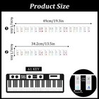 Removable Piano Keyboard Note Labels  61 Key Full Size Silicone Piano Keyboar   