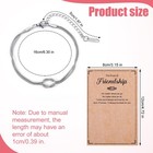 Mikovivi Love Knot Friendship Bracelets  Stainless Steel Medium  Silver