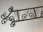 4-plate Horizontal Display Wrought Iron Wall Hanging Holder Art Black Metal 4-ft
