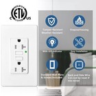 20a Amp Gfci Gfi Safety Outlet Receptacle W  Wall Plate - White Black Etl Wr Tr