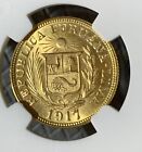 Better Date 1917 Peru One Libra Gold Coin Ngc Ms65