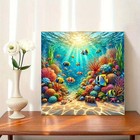 Fish Diamond Art Kits For Adults 5d Sea Coral Reef Landscape Diamond Painting Ki