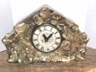 Lanshire Abalone Mother Of Pearl Shell Electric Mantle Vomit Clock Resin Vintage