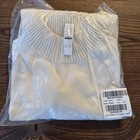 J crew Heritage Cotton Mockneck Sweater Men   s Size Large Ivory New Nwt
