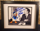      Donald Duck Walt Disney Hand Signed Voice Of Donald Tony Anselmo New Frame