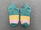 Bombas 3 Pairs Junior Tri-block Marl Ankle Sock  5-8 Years Old   Size Y Green