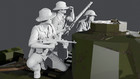 Wwii Australian Papua New Guinea Tank Riders - 5 Figure Set