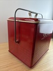 Vintage Poloron Cola Cooler Red Tin Metal Fiberglass Insulated 1960s