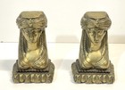 Antique French Empire Bronze Head Mounts Bookends