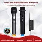 Pro Uhf Wireless Dual Handheld Microphone System Set Rechargeable Karaoke Church