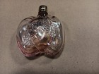 Antique   Vintage Pink Glass Perfume Bottle France - Funnel Satin Pouch