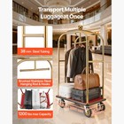 Uimoso Hotel Luggage Cart 1200 Lbs Capacity With 8 In Rubber Wheels  Gold Finish