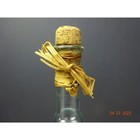 Exquisite Pale Green Glass  Wine Vinegar Bottle Approx 9   Made In Italy Vintage