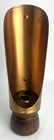 Vtg Copper Hand Held Chamber Taper Candle Holder Wood Base Black Handle Sconce 