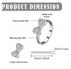 925 Sterling Silver Knot Ring Size 6 Cubic Zirconia Stones Brand New