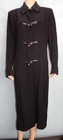 St John Collection Black Long Jacket L Sz 14 12 Duster Coat Buttons Ribbed Knit